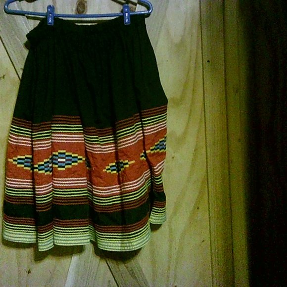 Vintage Seminole Indian Skirt,Adjustable waist